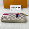 PRE-LOVED ZIPPY CRUISE SHIP TRUNK WALLET DAMIER AZUR