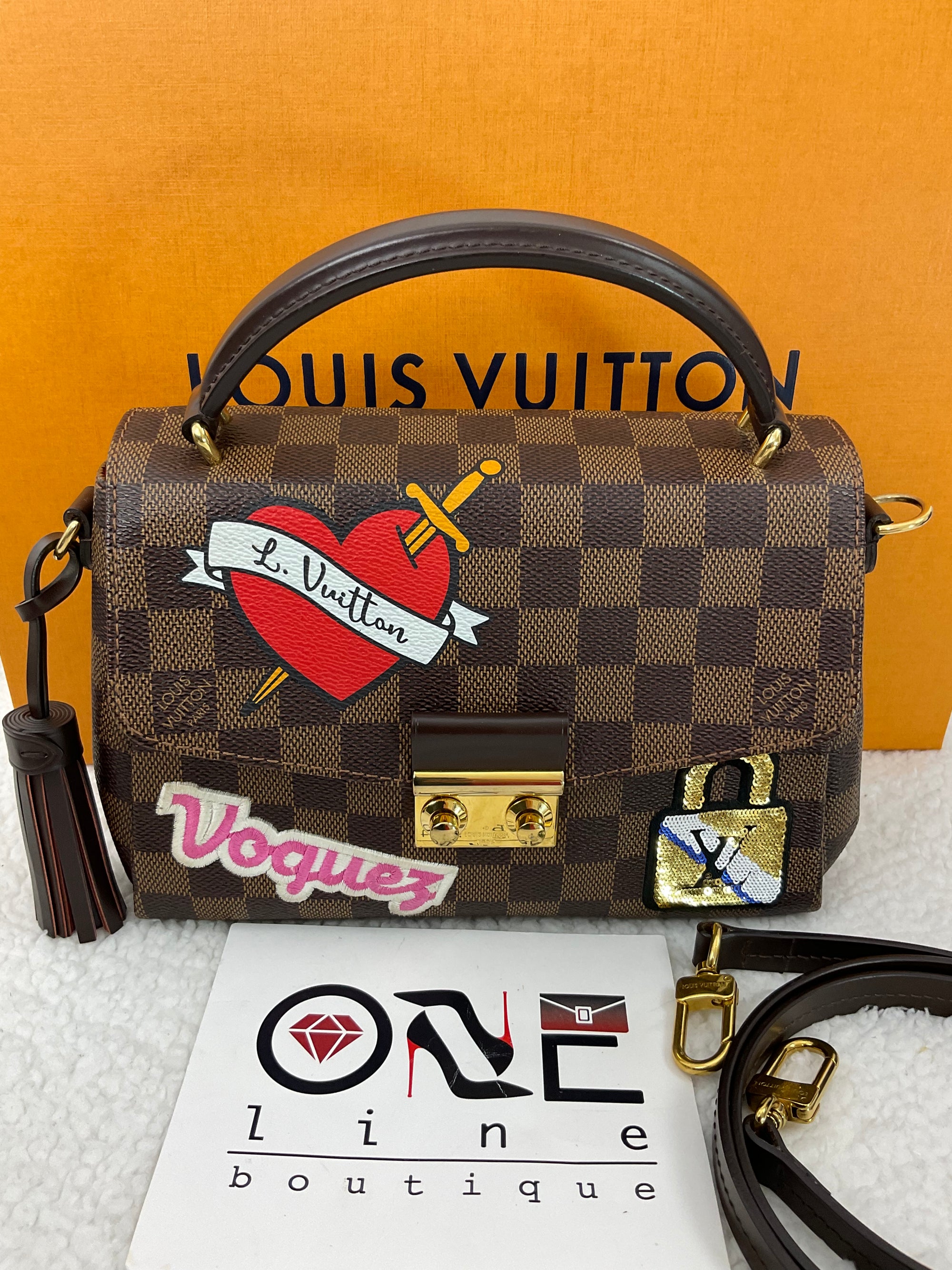 Louis Vuitton Limited Edition Damier Ebene Patches Croisette