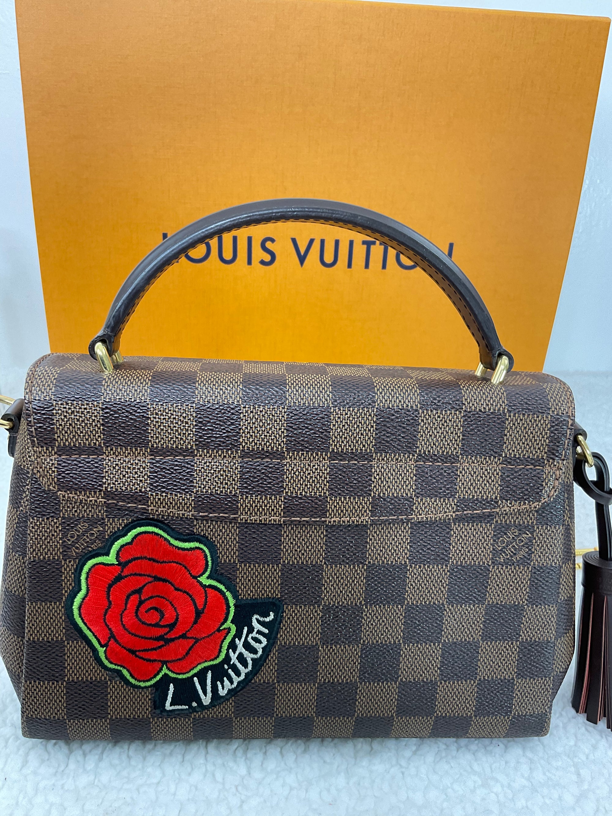 Louis Vuitton Limited Edition Damier Ebene Patches Croisette Shoulder –  LuxeDH